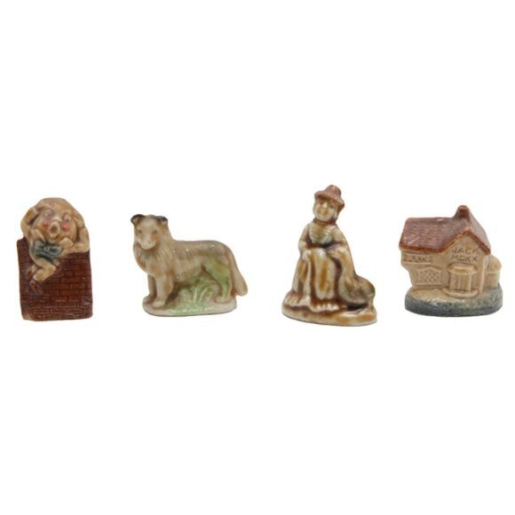 Vintage Red Rose Wade England Whimsies Figurines Humpty Dumpty Dog House Lady - Picture 7 of 7